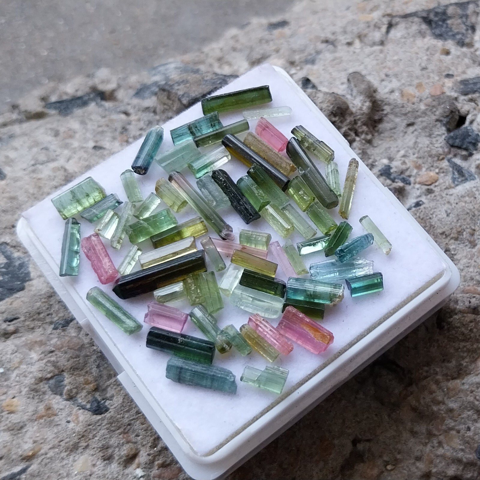 28 Carat 4.5 to 14.5 MM Natural Multi Tourmaline Stick /Pencil 67 Piece Lot