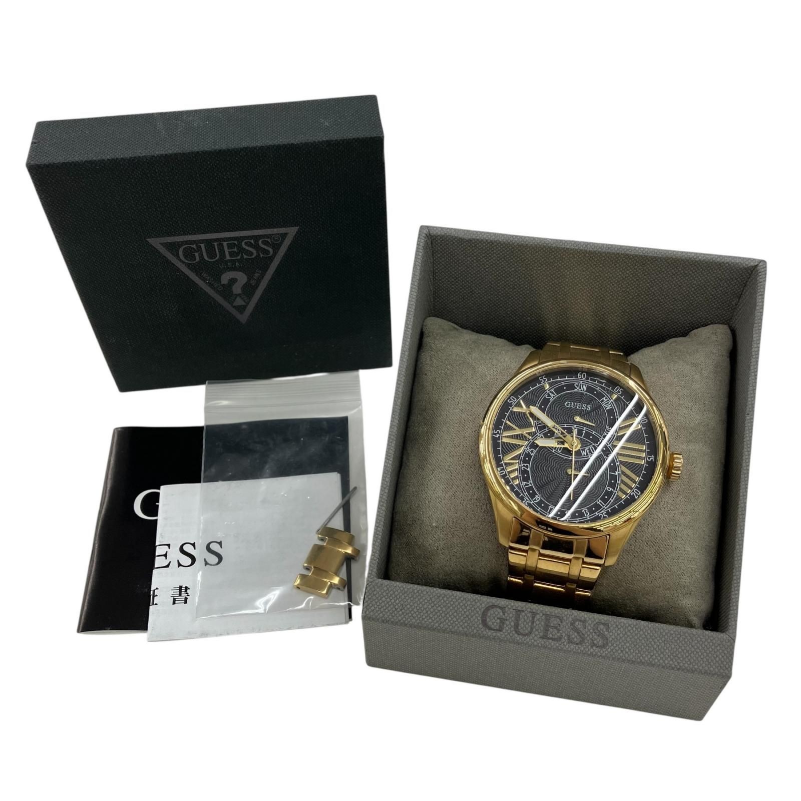 186000 Dead Battery Guess Watch W1043G2 Gold Black