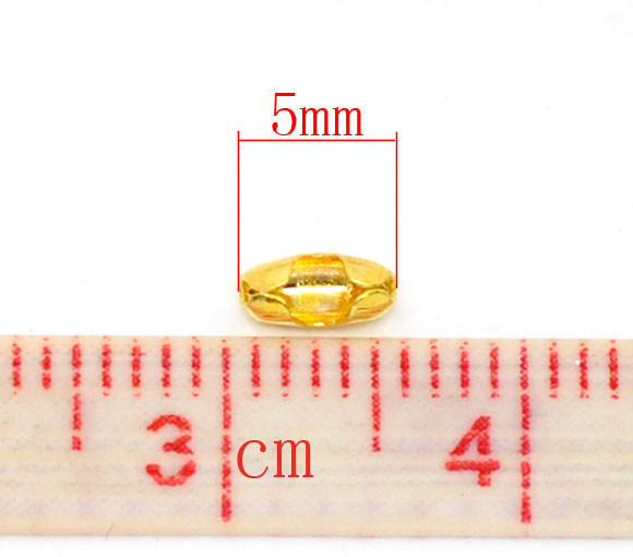Sexy Sparkles 1500 Pcs Gold Plated Connector Clasp Fit 1mm-1.5mm Ball Chain 5×2.