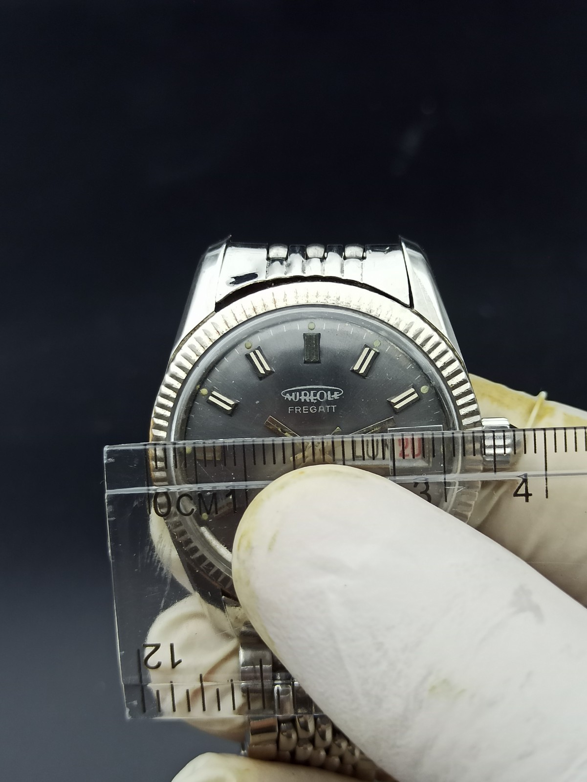 Ultra-Rare AUREOLE FREGATT Automatic Men Watch Automatic 25 Jewels Swiss 1970s