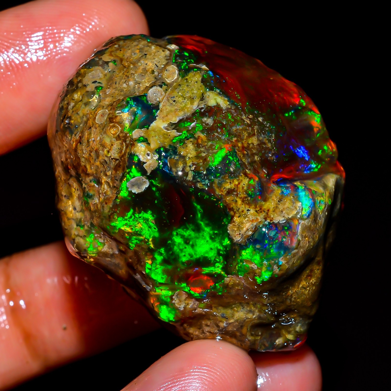 143.5 Ct Opal Raw Gemstone Oil Opal Rough Loose Gemstone Opal Raw 38X32X24mm