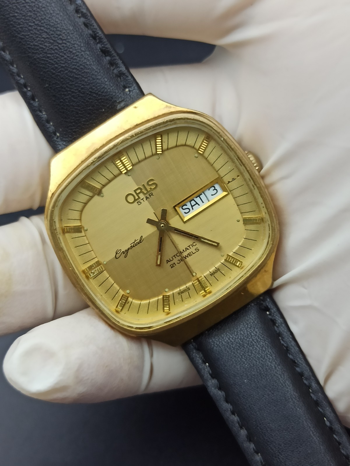 Iconic ORIS STAR Crystal 21 Jewels Automatic ETA-2879 Swiss High GP Men Watch