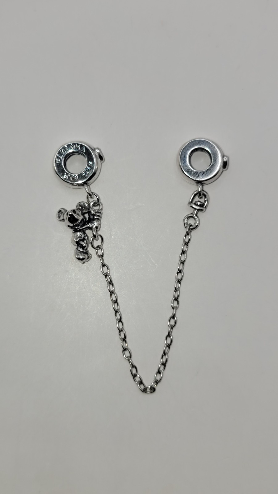 Authentic Pandora Charm, Disney Climbing Mickey Safety Chain, #797173CZR
