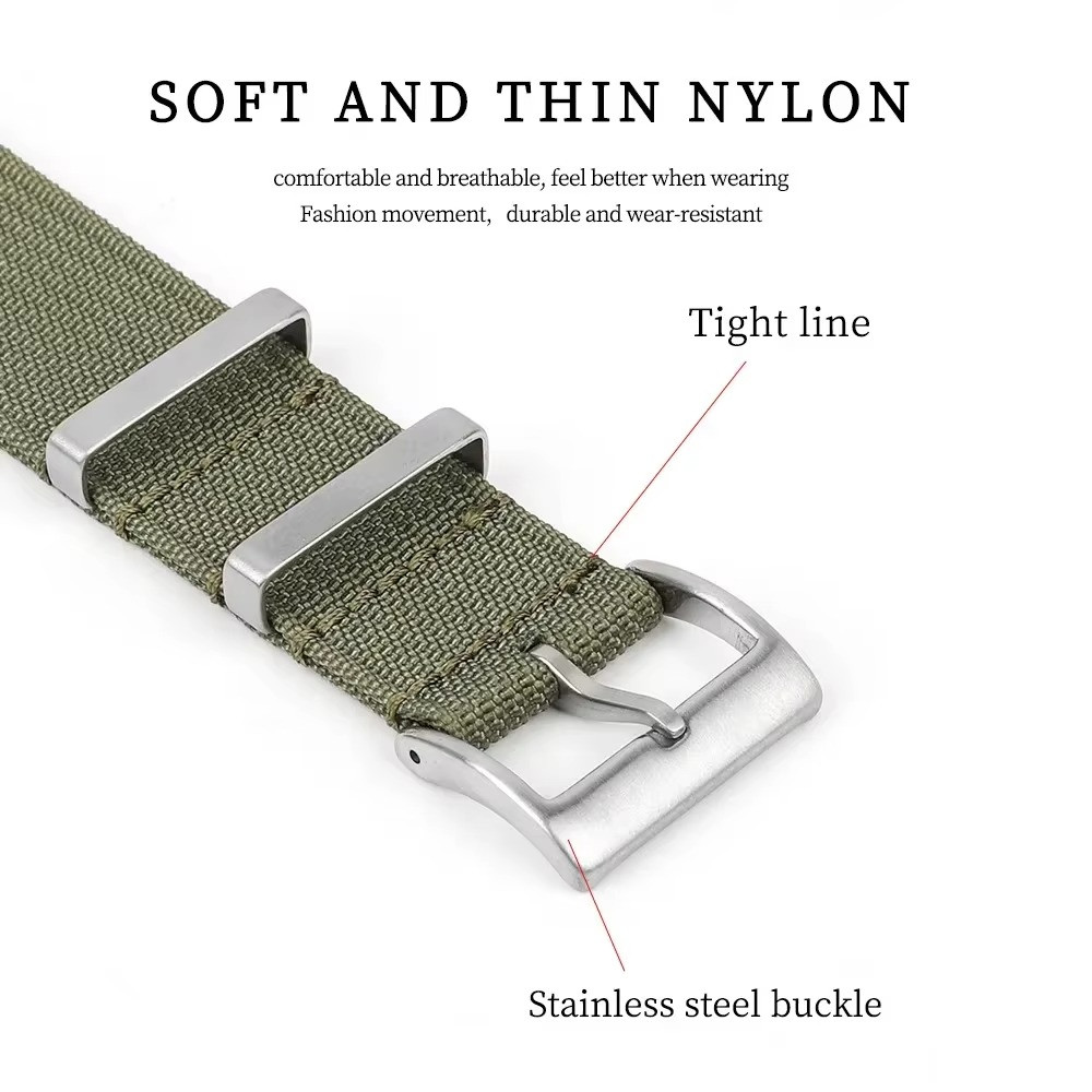 New Belt 20mm 22mm Nylon Watch Band Universal Fabric Strap for Seiko Rolex Omega