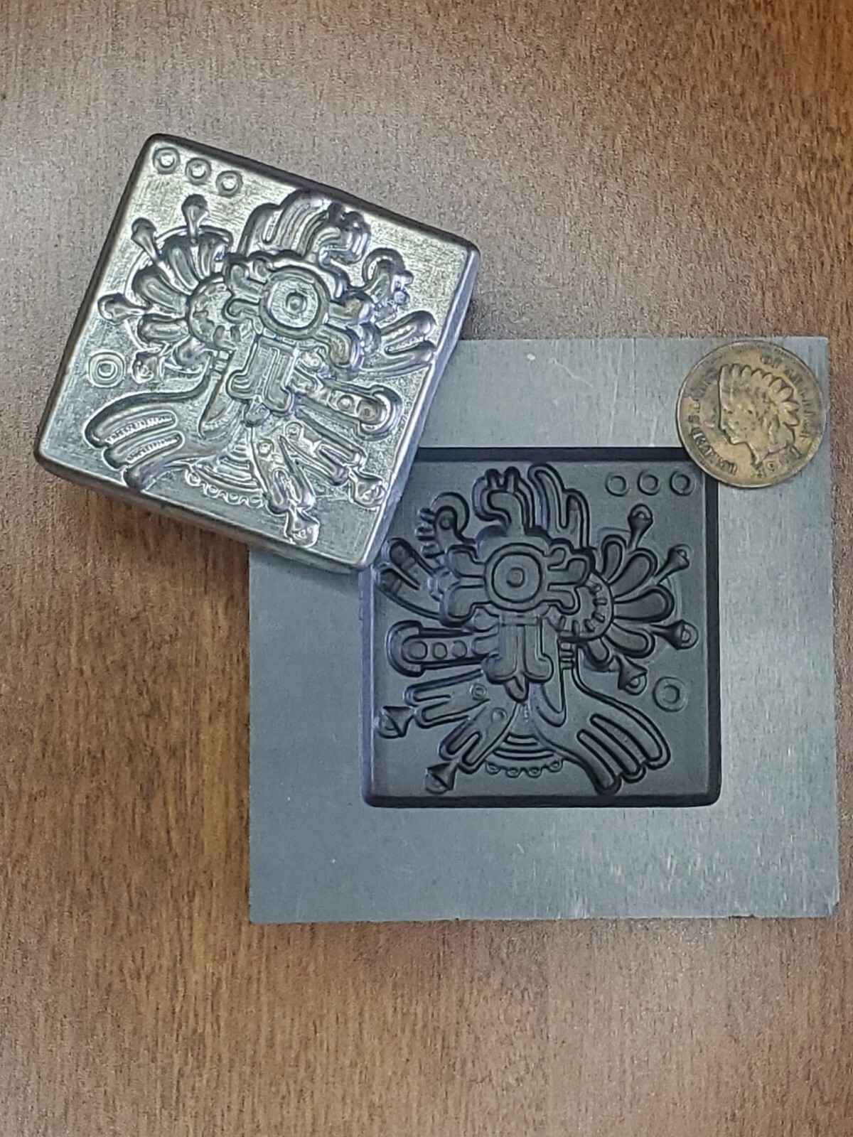 Abstract tile 3D Graphite Mold Gold Silver Copper Tin Melting Casting Refining