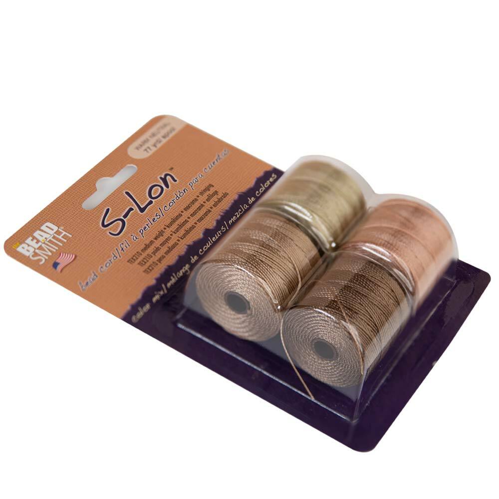 S-Lon Bead Cord .5mm Warm Neutrals Mix 28586 (4 spool) Round