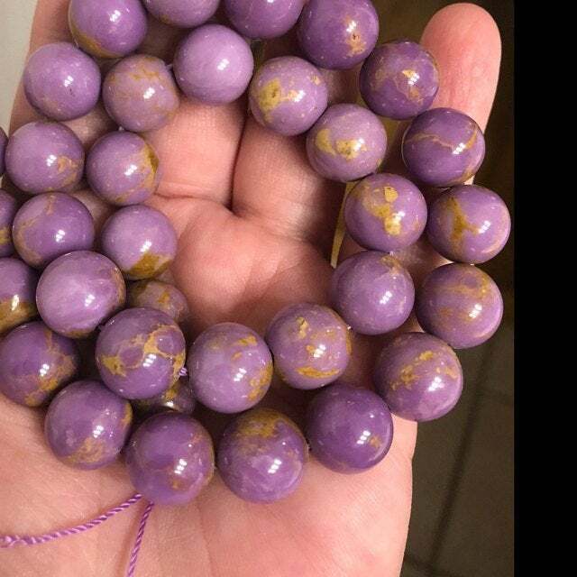Phosphosiderite Smooth Round Beads 4mm 5.5m 6mm 8mm 9mm 10mm 12mm 15.5″ Strand