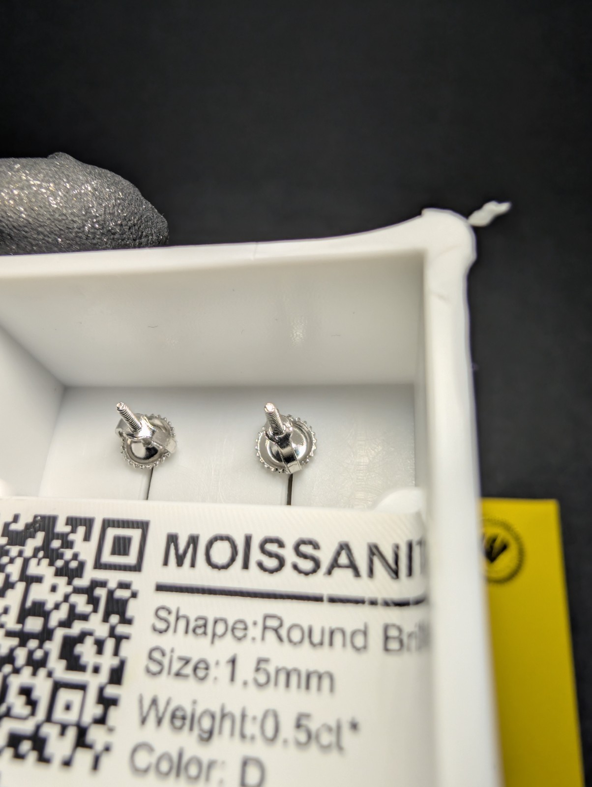 Solid 925 Silver GRA Certified Moissanite 10.2mm Round Cluster Stud Earrings