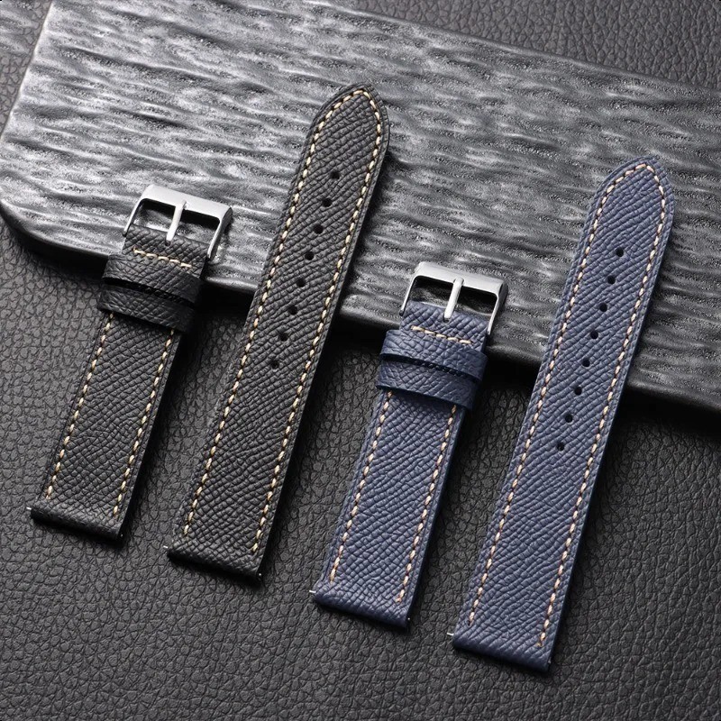 for Seiko Leather Watch Band 18,19,20,22mm Cowhide Leather Watch Strap Vintage