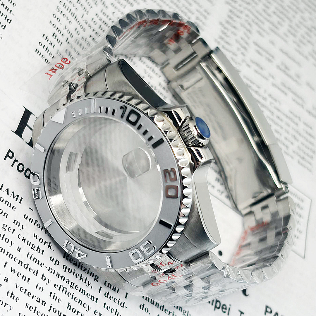 40MM Watch Case Ceramic Bezel Sapphire Glass fit ETA 2824 PT5000 movement