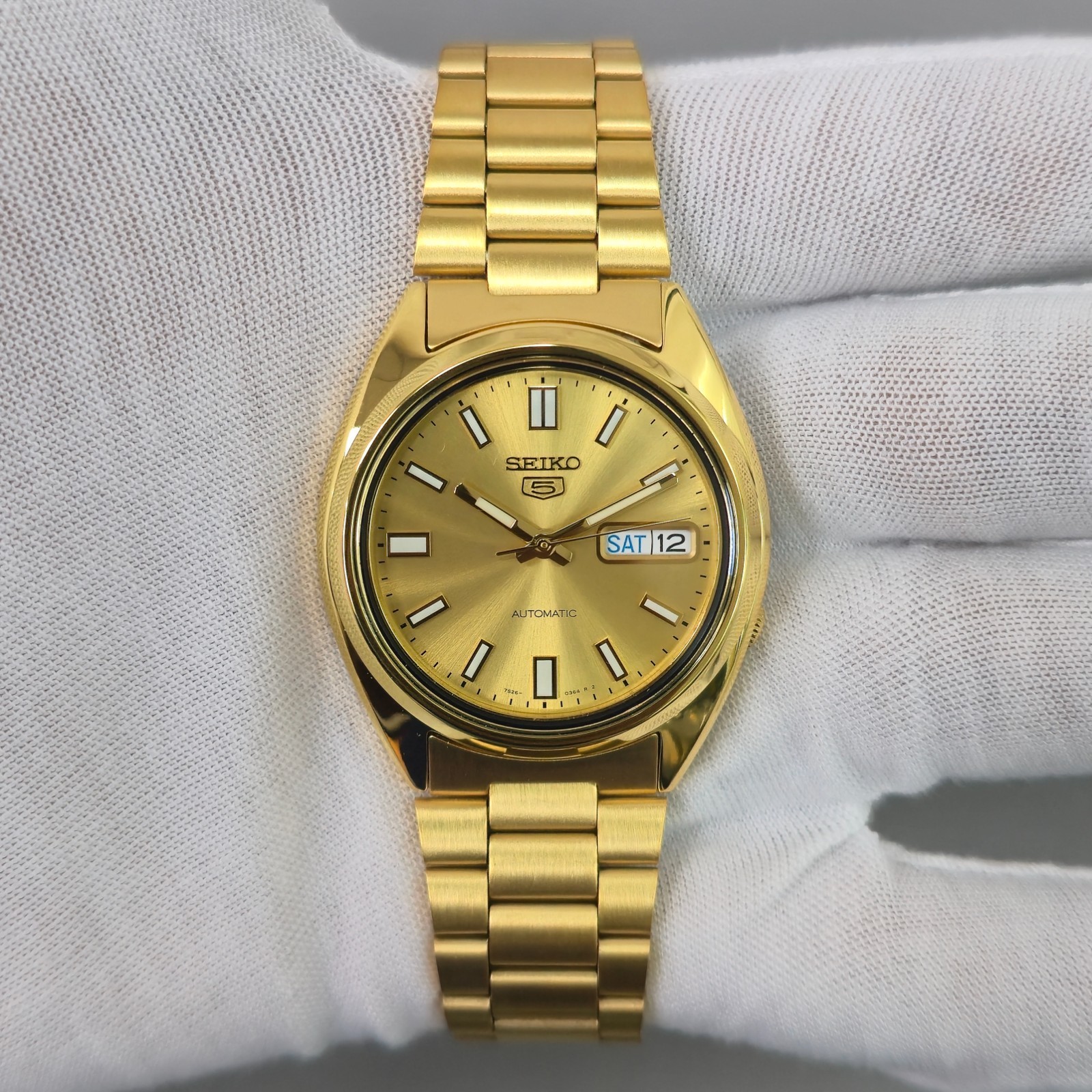 Seiko 5 Sports SNXS Series SNXS80K1 Automatic Gold Dial 37.4mm Men’s Watch