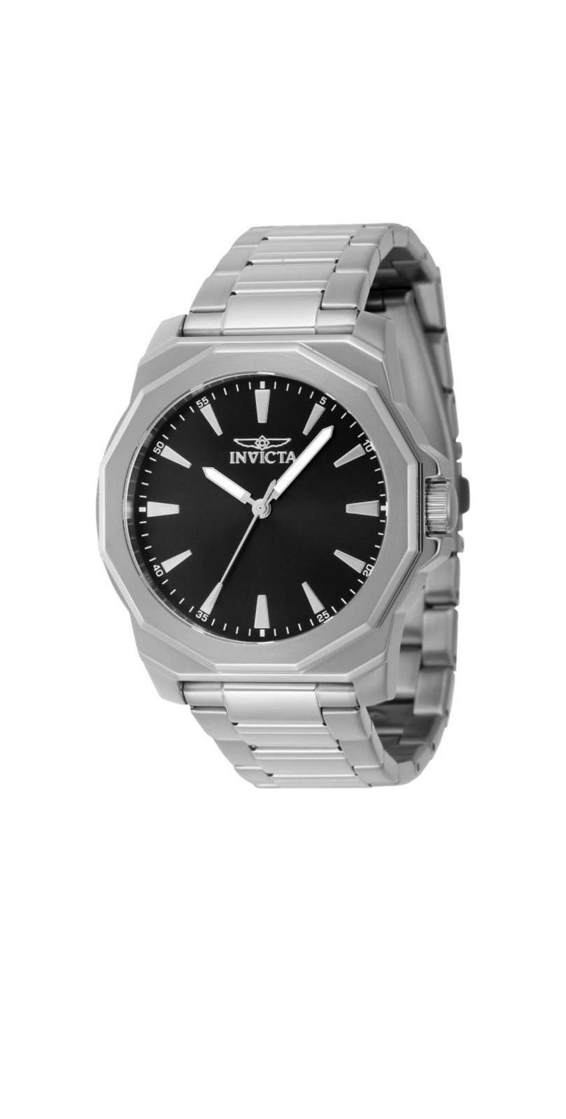Invicta Speedway Dominus Men’s 42mm Black Dial Steel Band Analog Watch 46831
