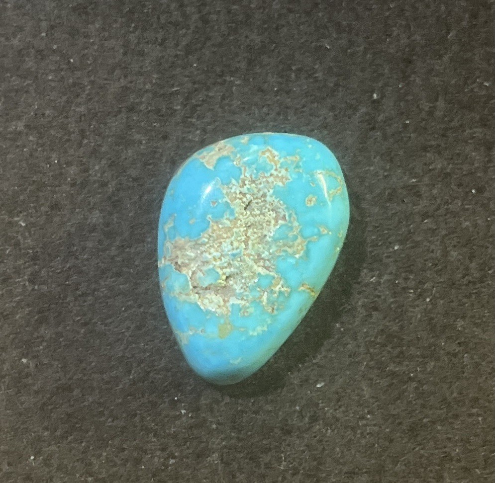 One 22.5x16x7.6mm Freeform Turquoise Nugget Cabochon 21.8carats Backed