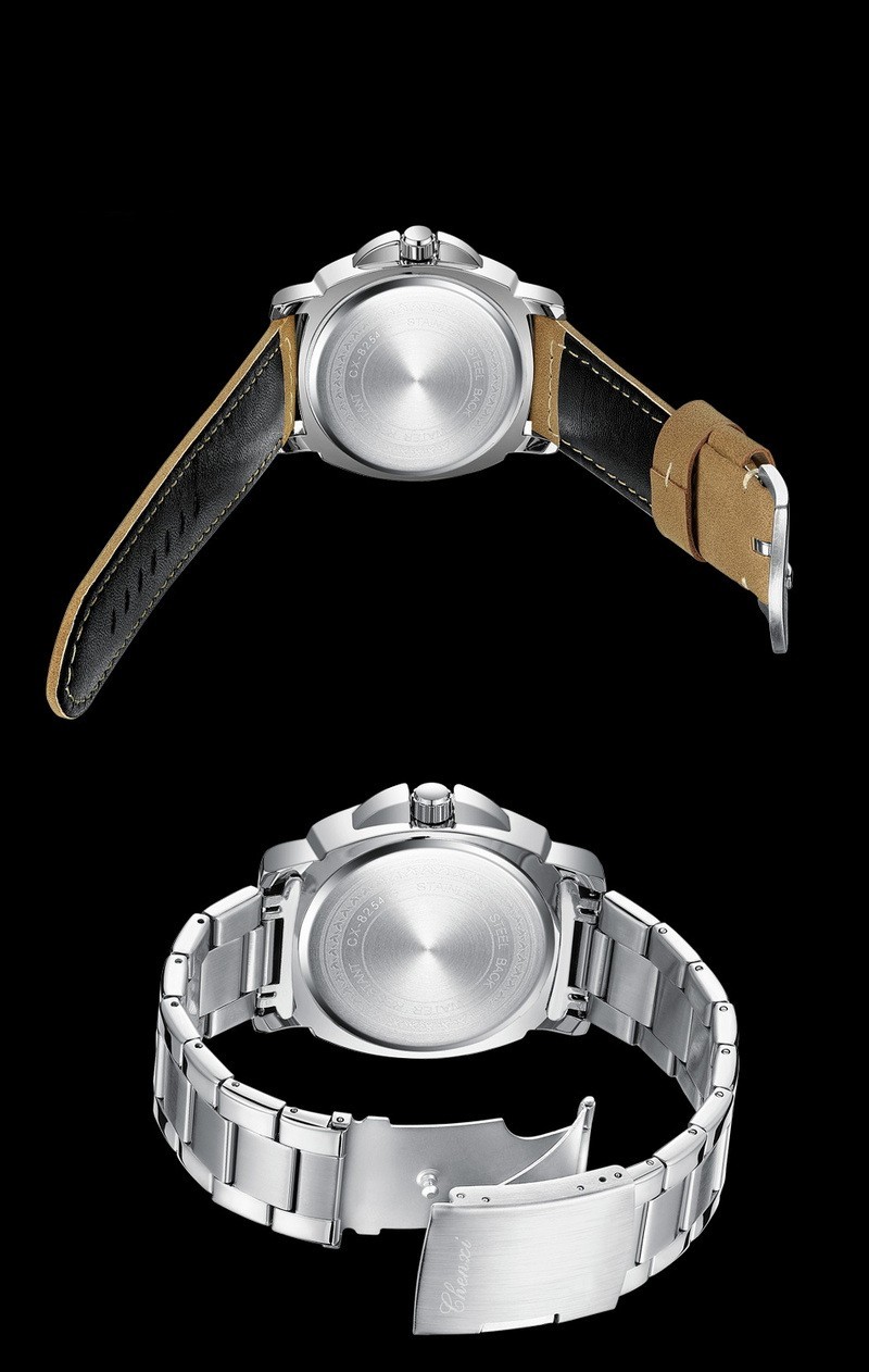 CHENXI Men’s Stainless Steel Luminous Casual Business Calendar Quartz Watch Gift