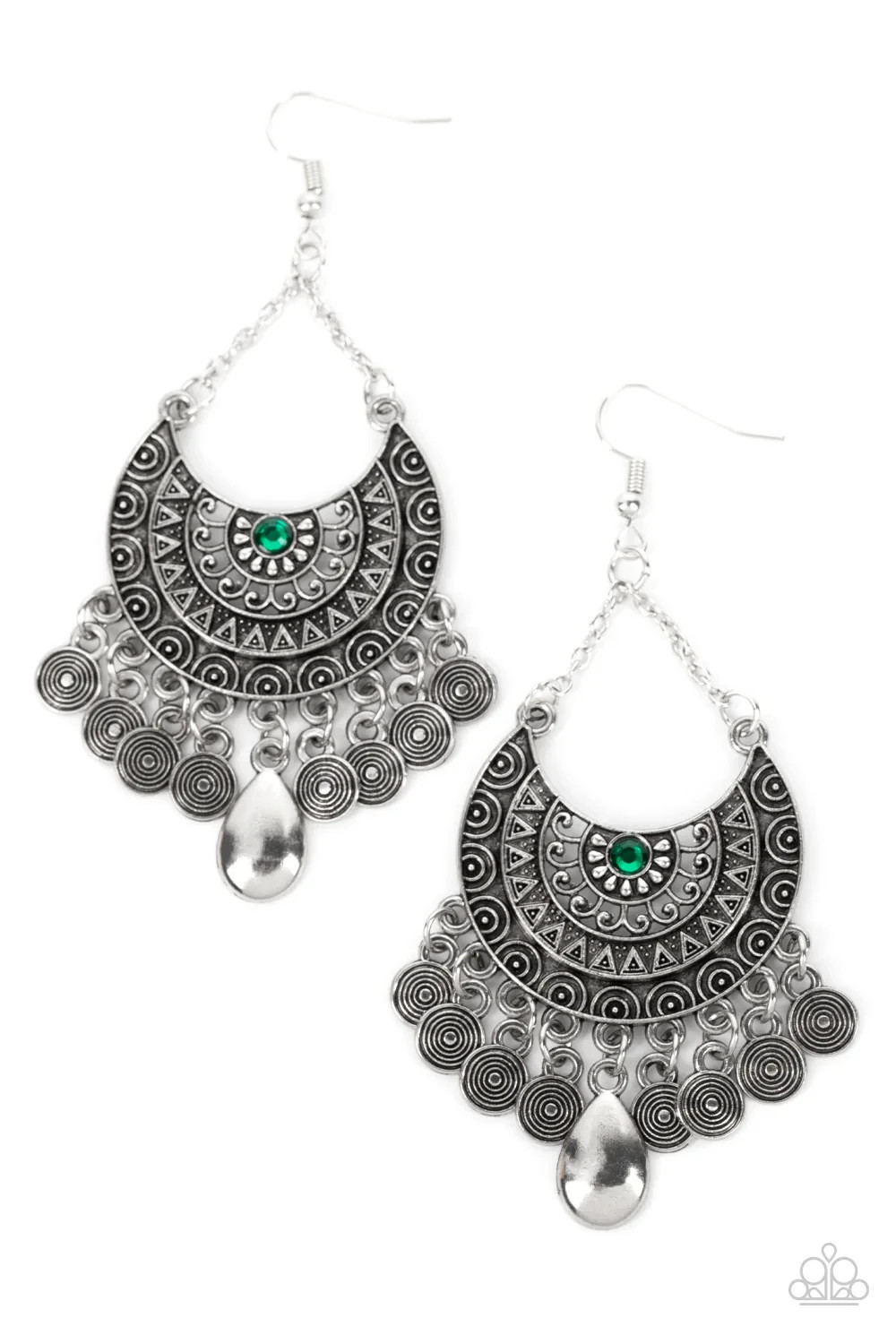 Paparazzi Earrings – Lunar Allure – Green