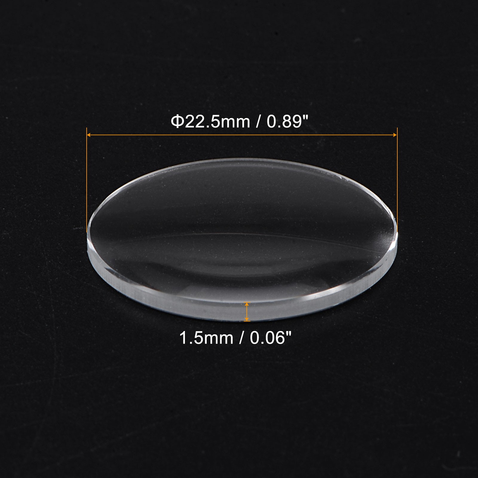 3pcs Watch Glass Lens 22.5mm Round Clear Crystal Lens for Watchmaker Repair