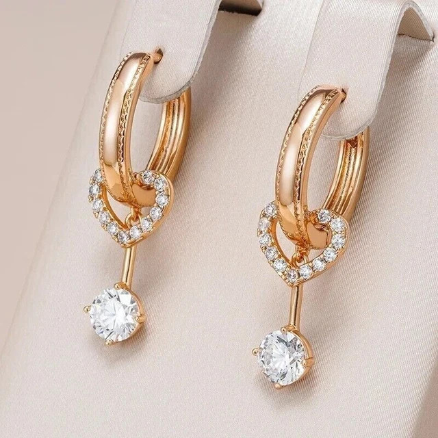 1.50Ct Round Cut Lab Grown Diamond Huggie Hoop Earrings In 14k Rose Gold Plated