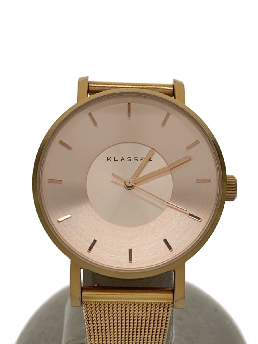 KLASSE14 Quartz Analog SS Gold Mens Watch Excellent JAPAN