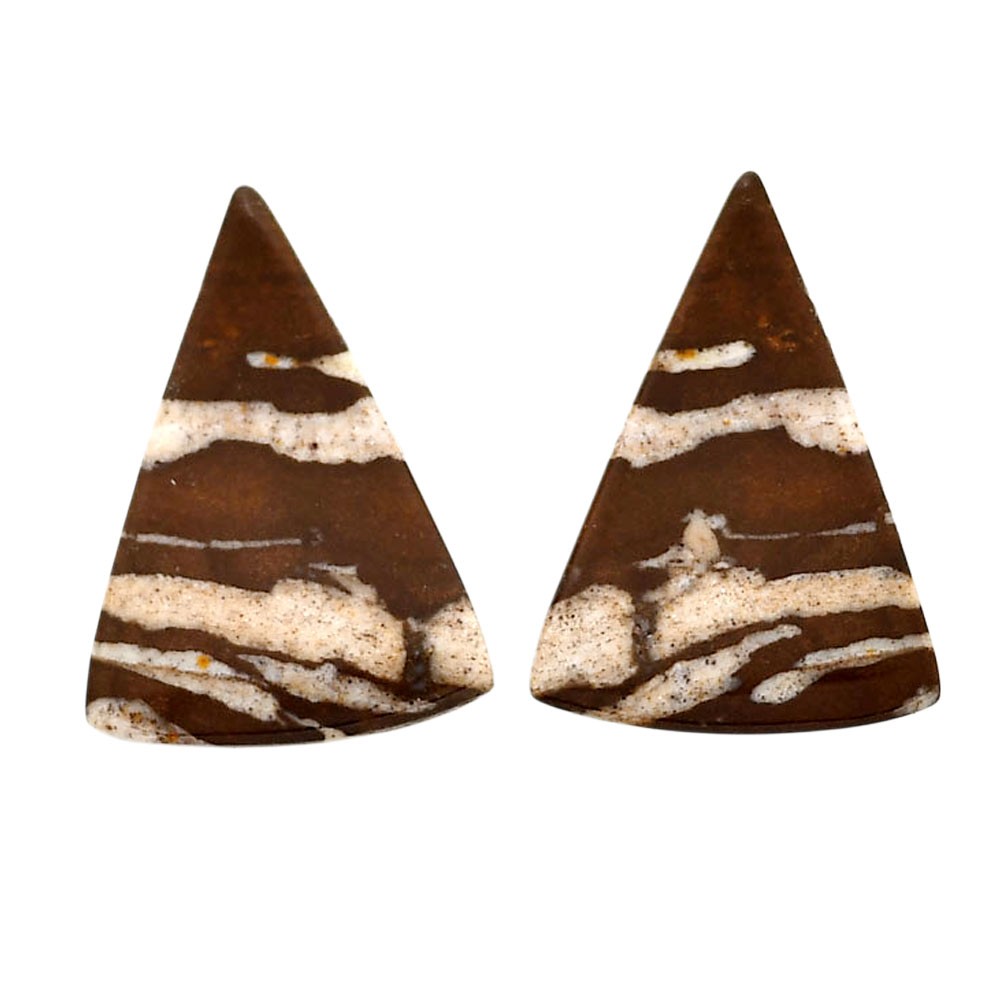 Natural Outback Jasper Pair 18×24.7×3.7 mm Fancy Polished Gemstone LS72-04449