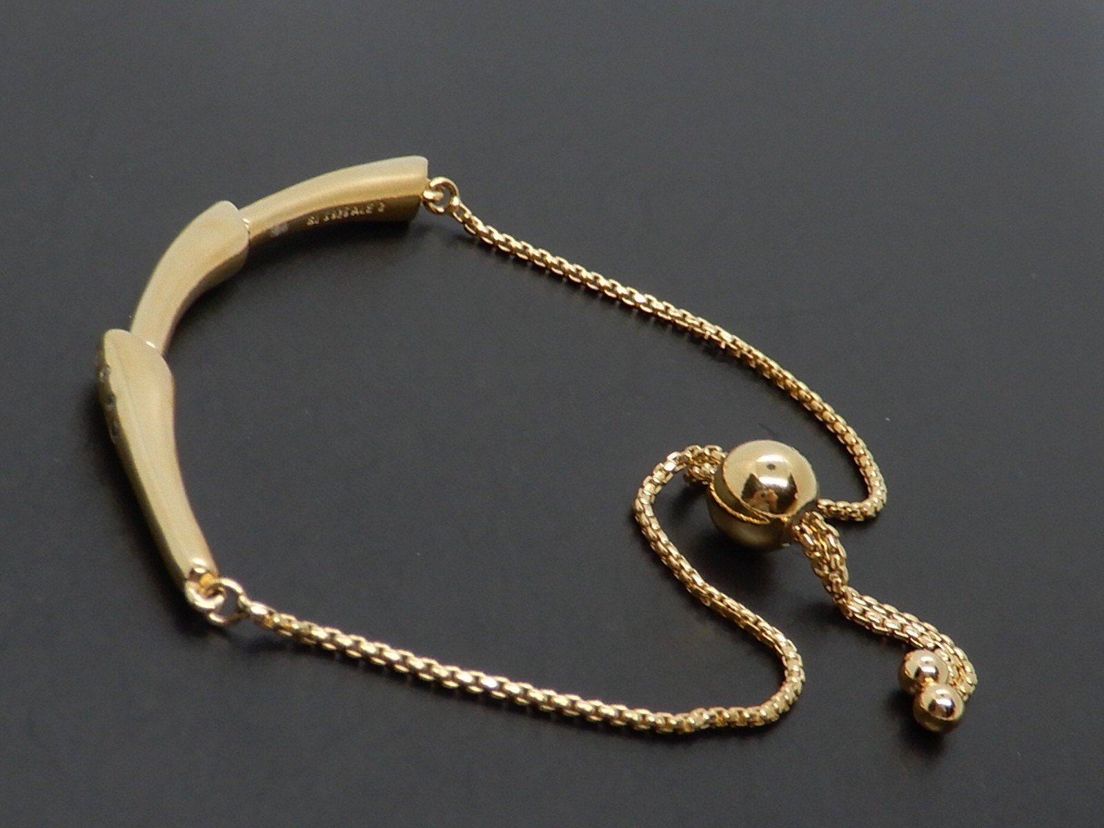 Authentic Pandora 18K Gold Plated Flower Stem Slider Bracelet 23cm 567917CZ-2