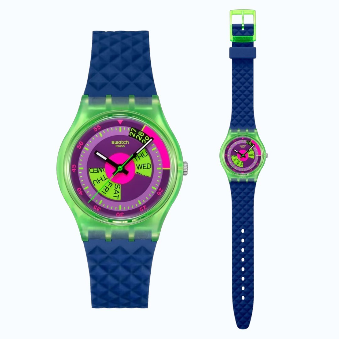 [swatch] NEON SKYCHART SO28G704 Day Date Quartz NEW