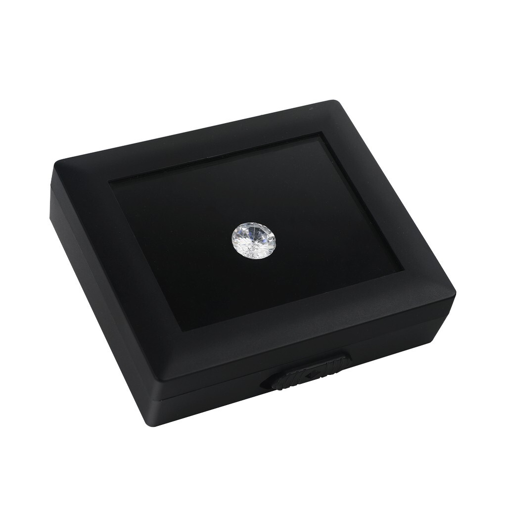 GemTrue Large Self-Stand Diamond Display Box Gemstone Storage Reversible Cushion