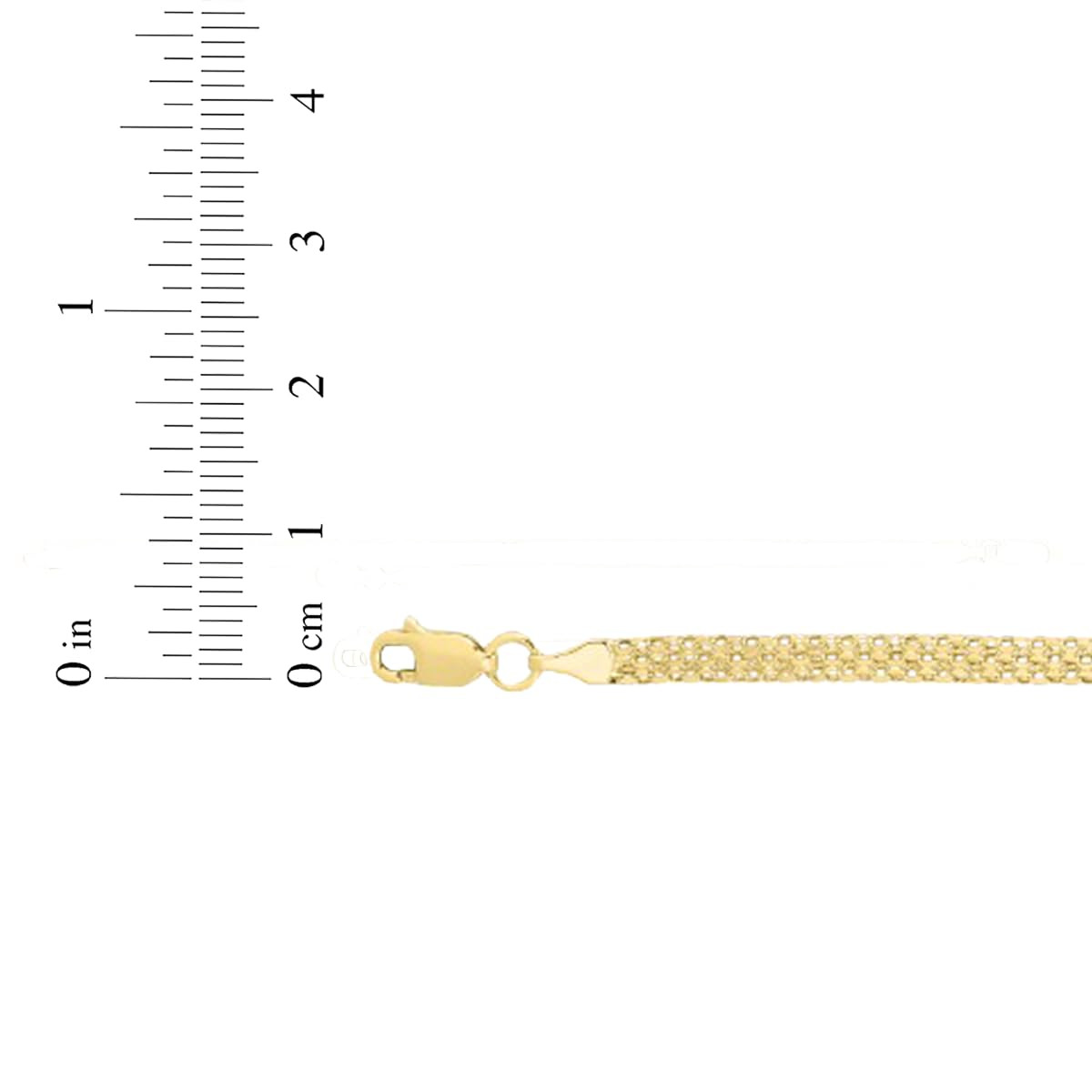 Floreo 14k Yellow Gold 4.7mm Bismark Chain Bracelet 7.25 Inch