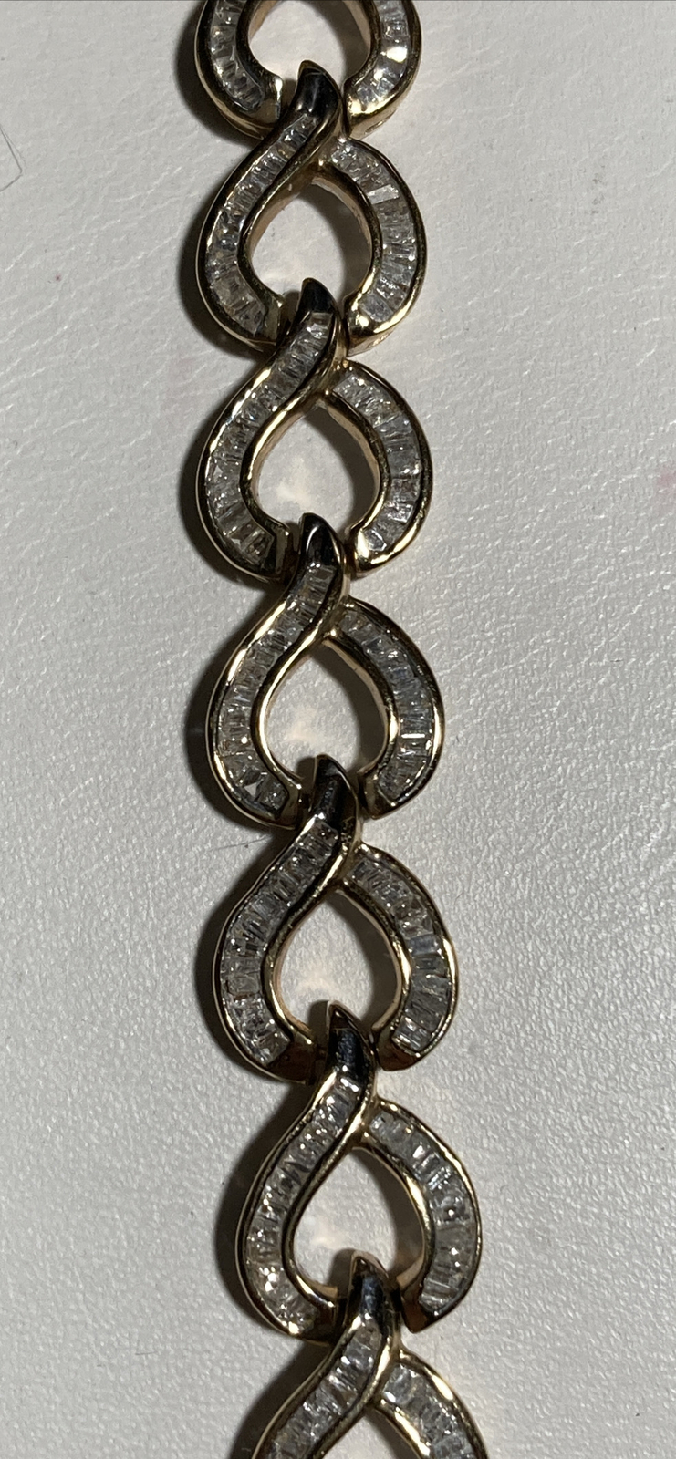 10K Yellow Gold 6.50 Cttw Diamond Bracelet 7 1/4 Inches