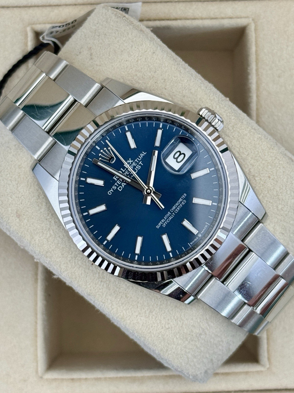 2024 Rolex Datejust 126234 Silver Oyster Bracelet with Silver Bezel WATCH + CARD