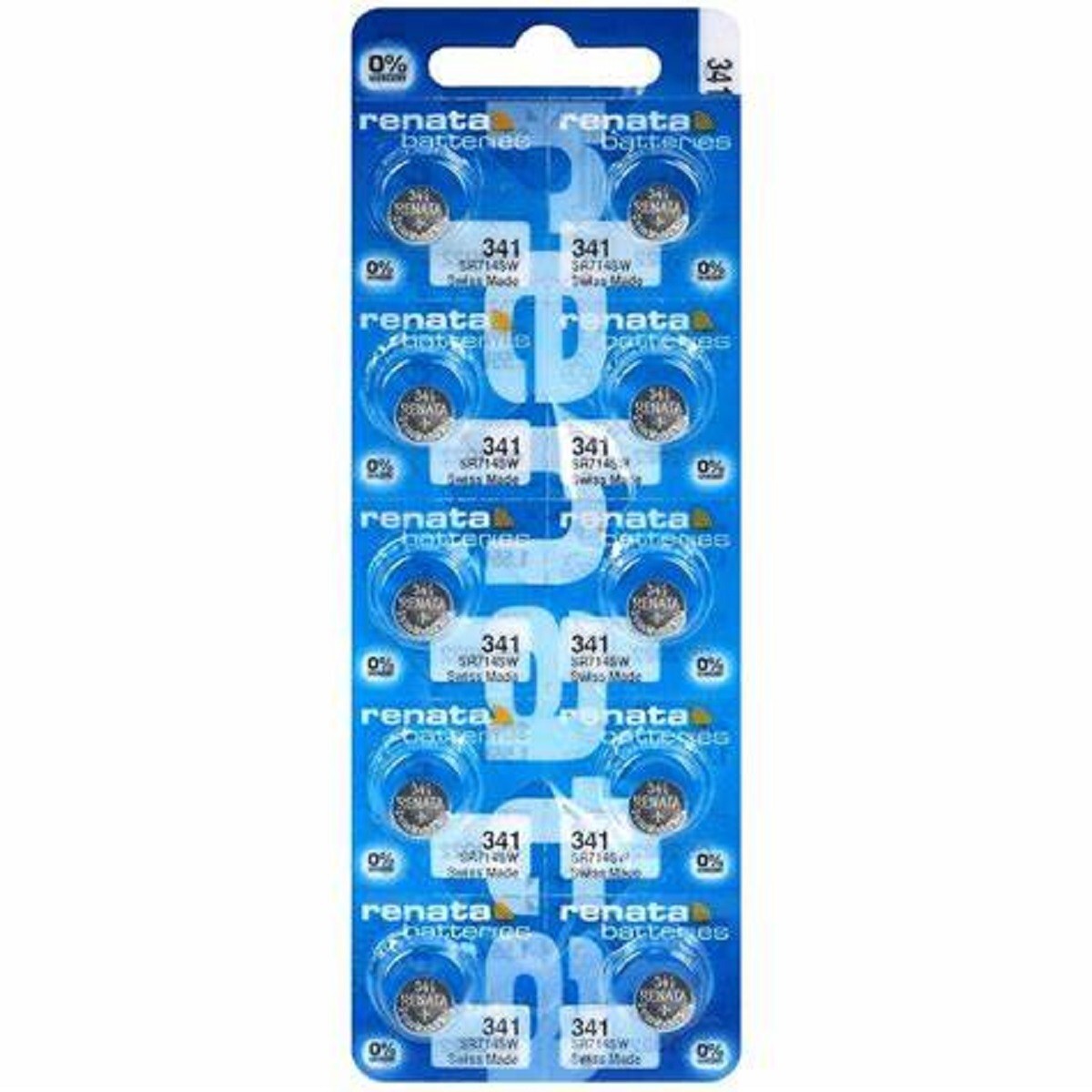 50 (5 strips of 10 ) Renata 341 SR714SW 1.55V Silver Oxide -Swiss Made EXP 11/26