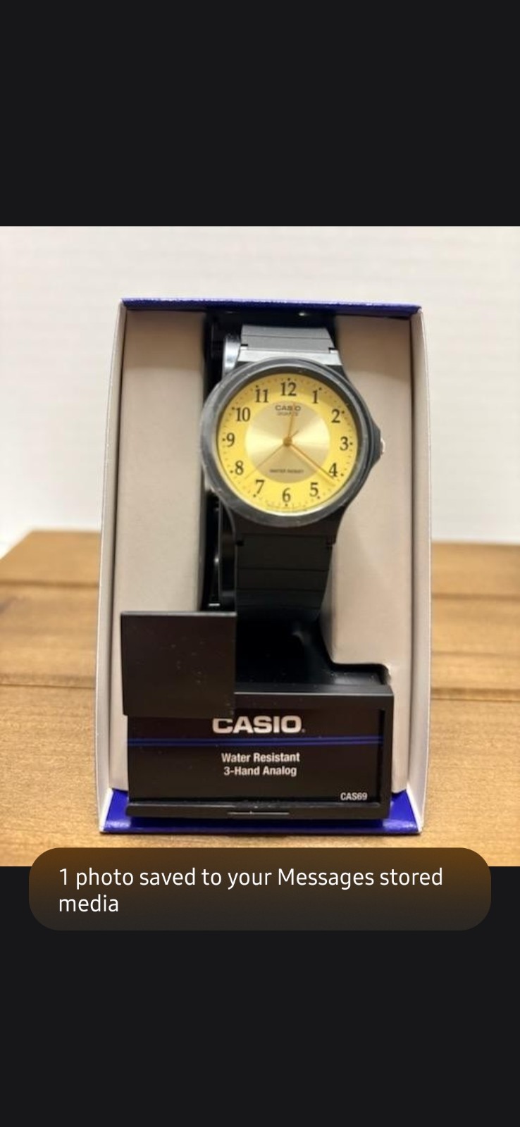 Casio MQ24-9B3 Gold Analog Watch Classic Sport Yellow Resin Band New NOS