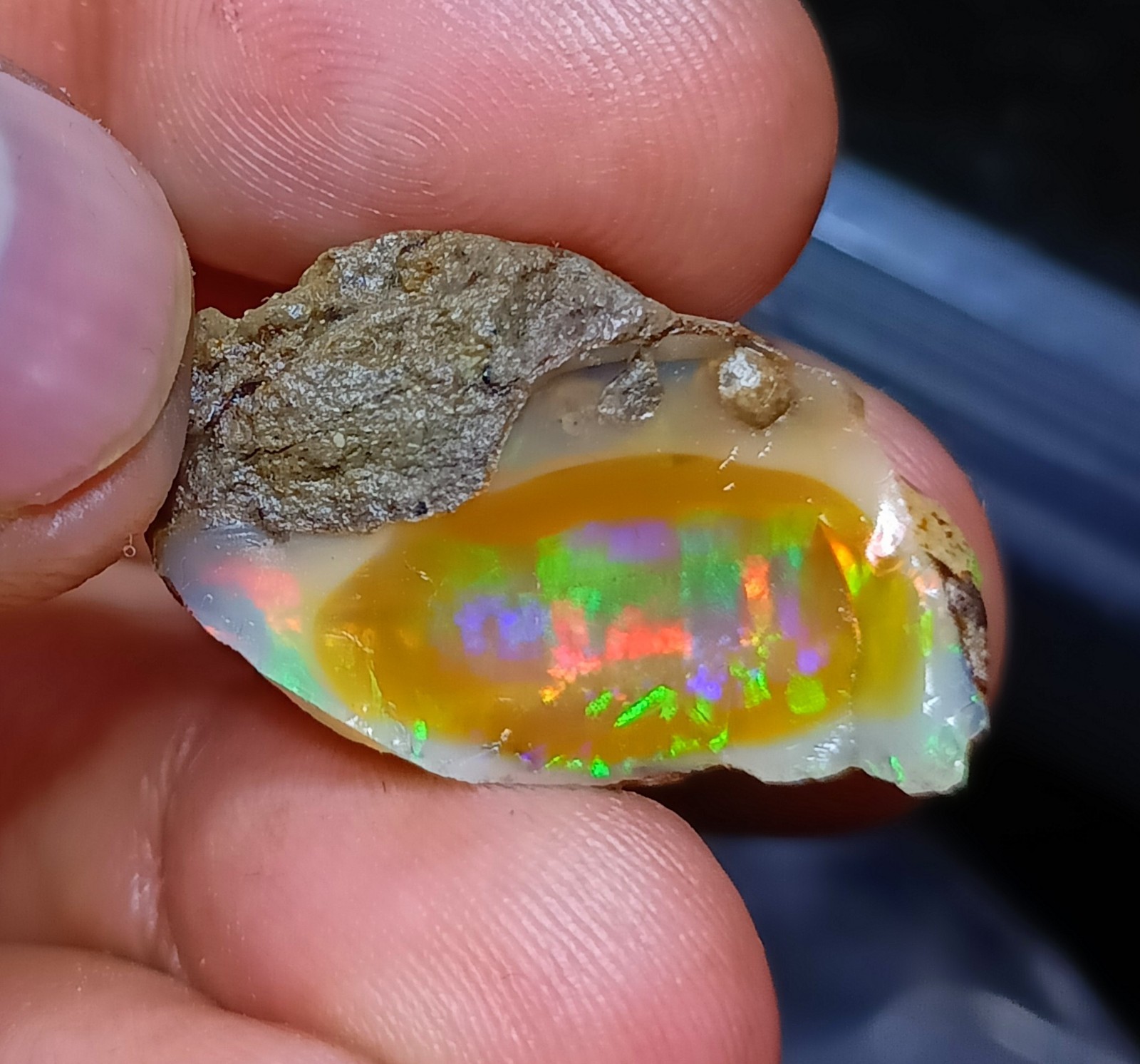 34 Carat, Natural Ethiopian Opal Raw Rough, Flashy Gemstone.