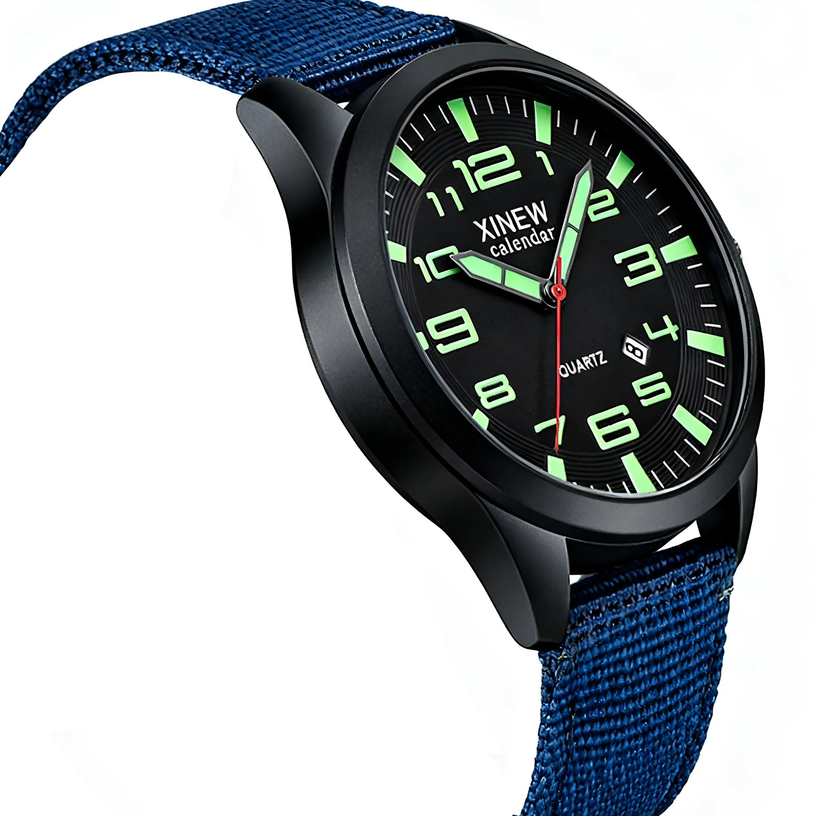 Men’s Quartz Analog Watch Nylon Strap Business Casual Sport Wristwatch