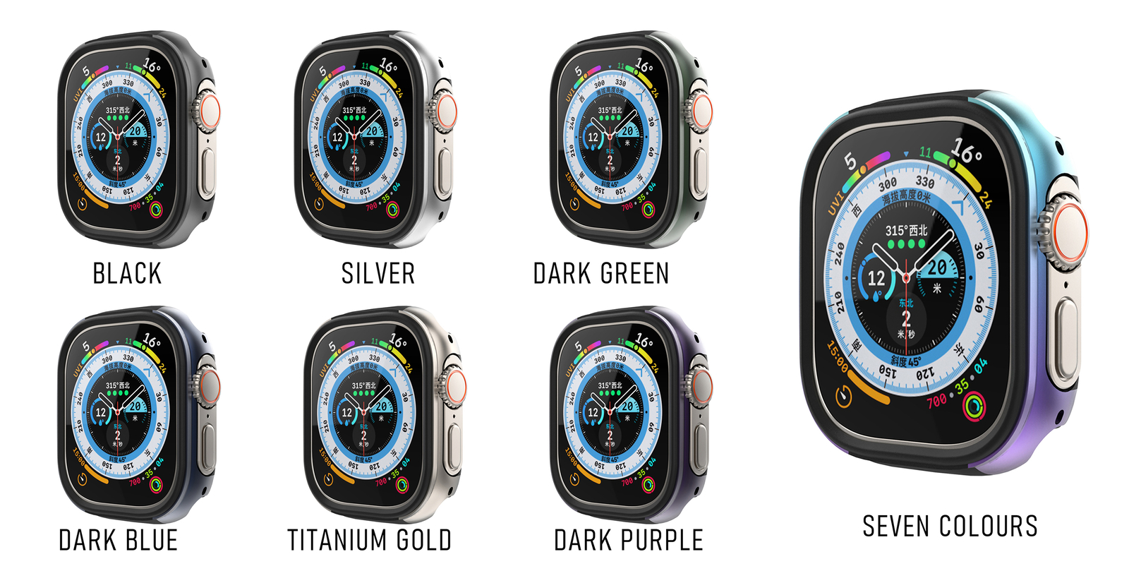 Aluminum Alloy Overall Protective Cover Case For Apple Watch Ultra Case For 49mm