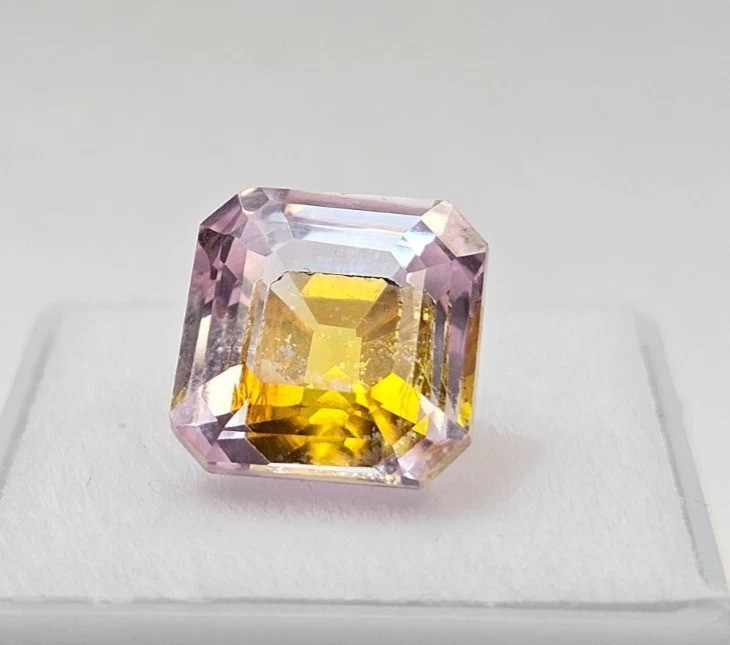 Top Quality Pitambari Sapphire 10-12 Ct Asscher Cut Natural Gemstone KH1219