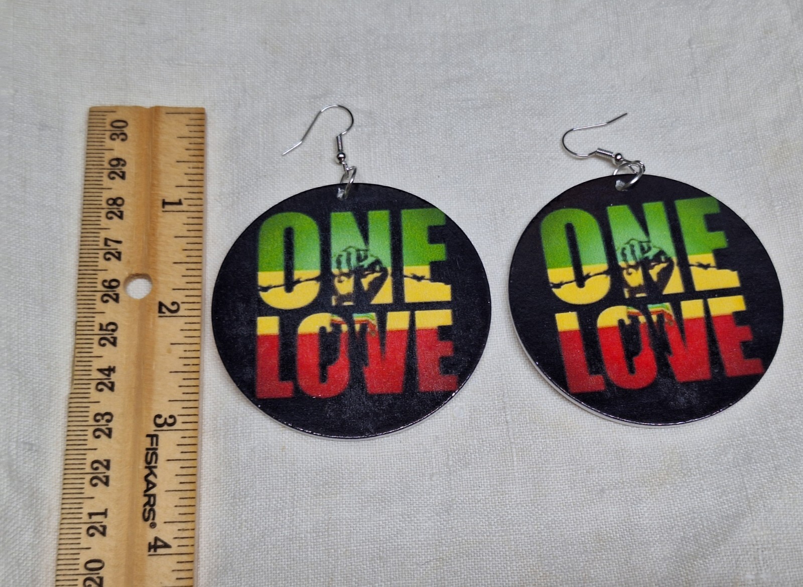 African Pattern Earrings – NO TARNISHING Wood Dangle