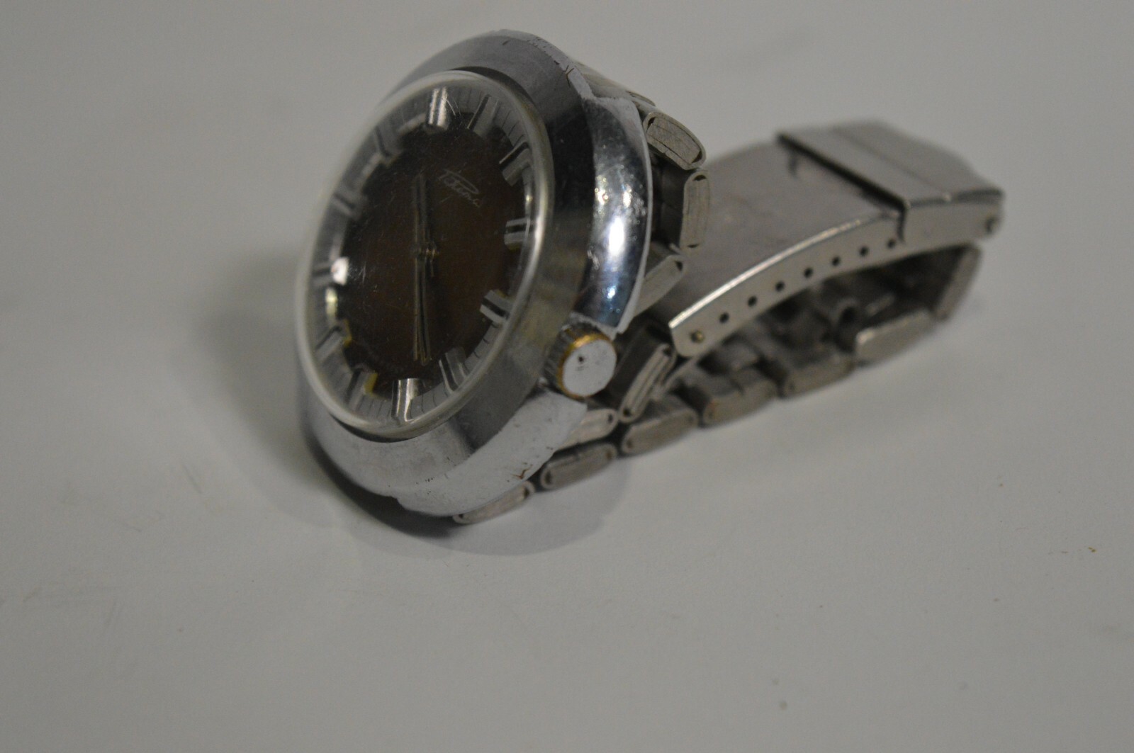 Vintage Big RAKETA watch Black Dial Day Data RARE Soviet Mechanical 2628
