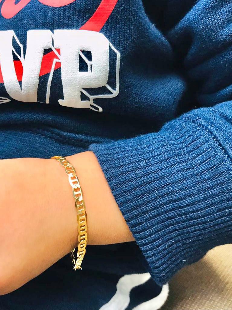 Pulsera Para Niños/Papa/Mama en Oro Laminado 14K Mariner Link,Families Bracelet