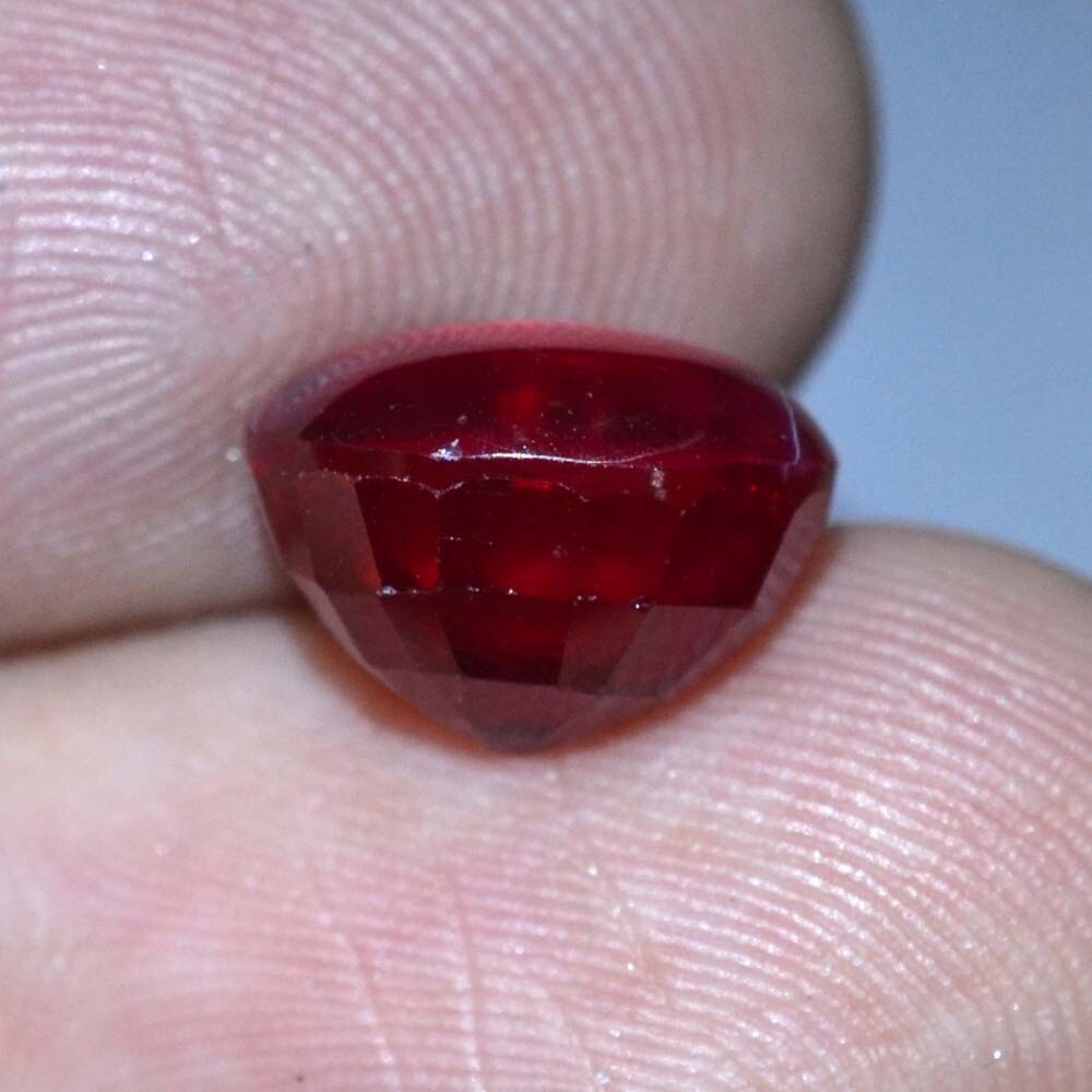 6.95 Ct 10.5×9.3 MM Red Ruby Star Sapphire 6 Rays Lab Corundum VDO RRS9760