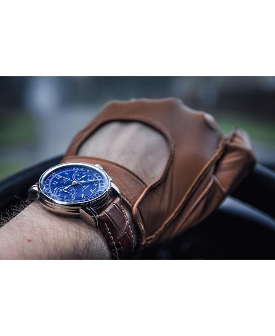 ZEPPELIN Men Analog Quartz Casual Watch Classic Dress Blue Dial Waterproof Round