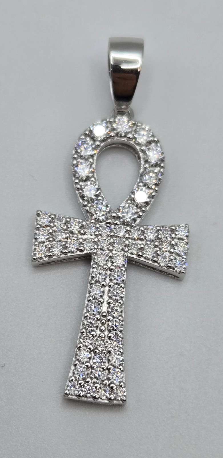NEW MOISSANITE Solid 925 Sterling Silver PENDANT 2.0ctw Cross Pendant, USA