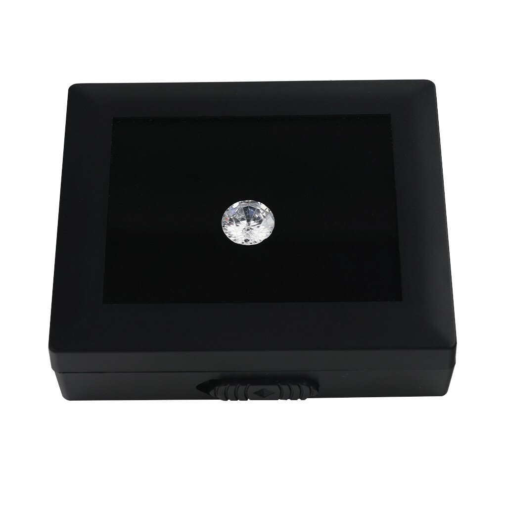 GemTrue Large Self-Stand Diamond Display Box Gemstone Storage Reversible Cushion