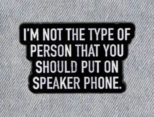 “No Speakerphone” Warning Funny Enamel Pin Enamel Pin