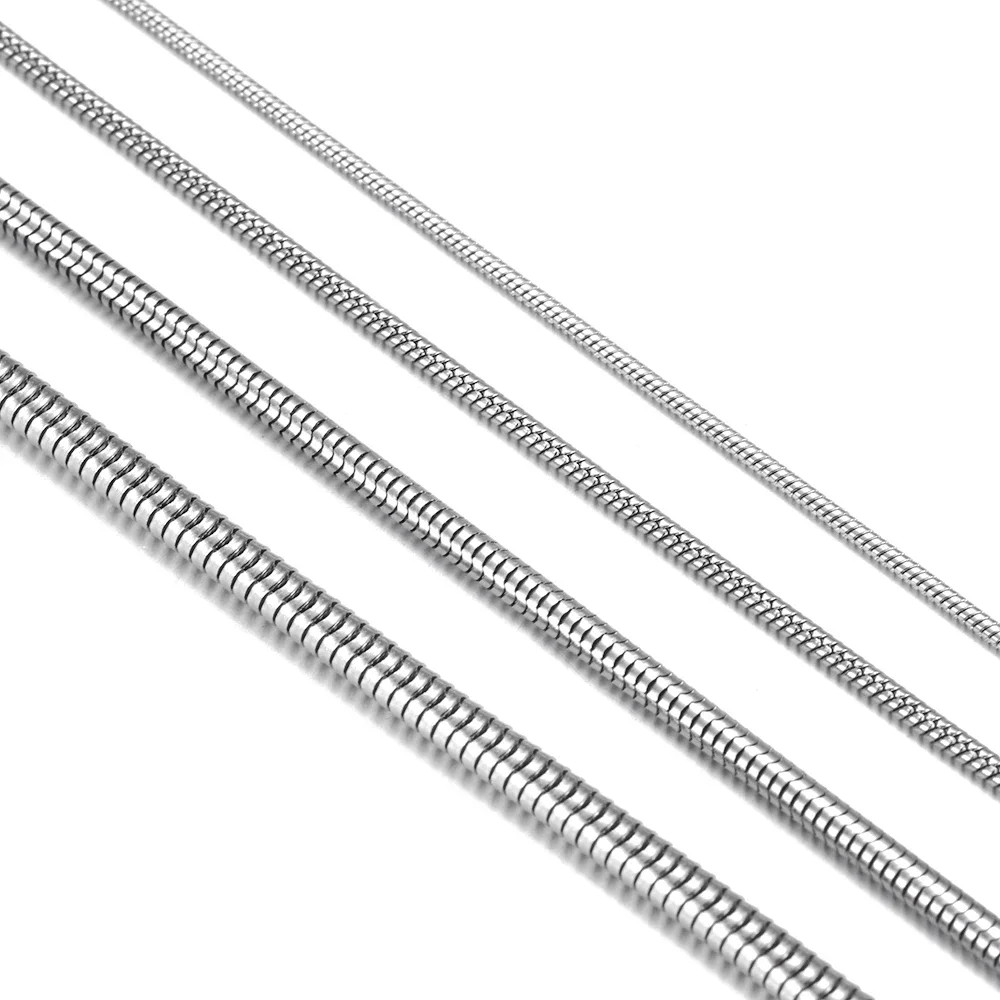 Stainless Steel Finished Chains Necklace Snake Chain with Lobster Clasp Steel To