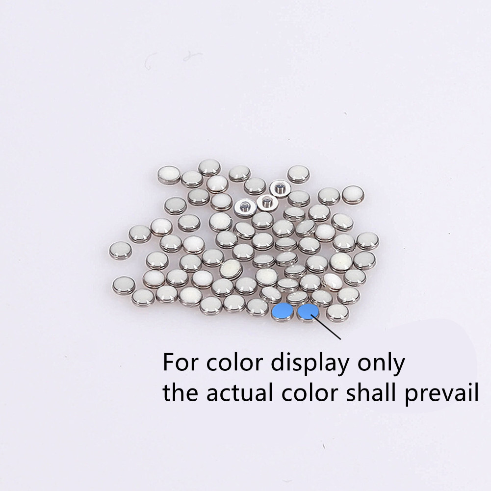 10* Alloy+Glass 2mm Blue/Green Watch Luminous Bezel Pip Dial Night Dot Tool A