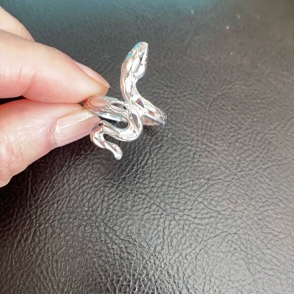 925 Sterling Silver Diamond Cut Snake Ring Any / All Size