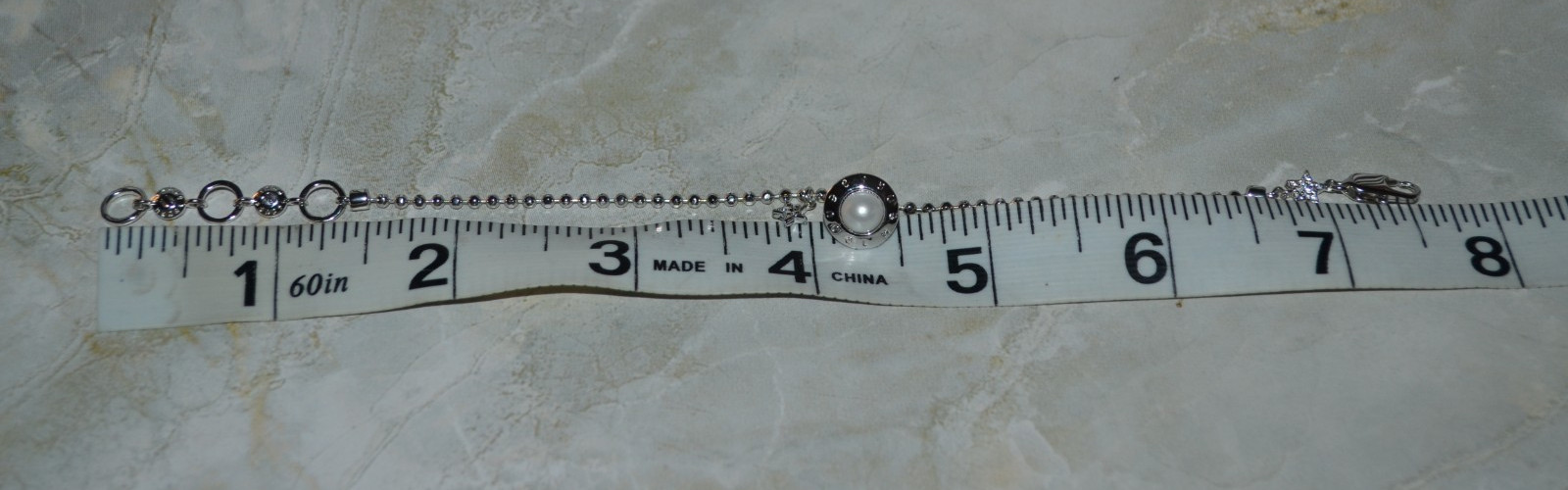 Henri Bendel Chain Bracelet Saturn Pearl Charm