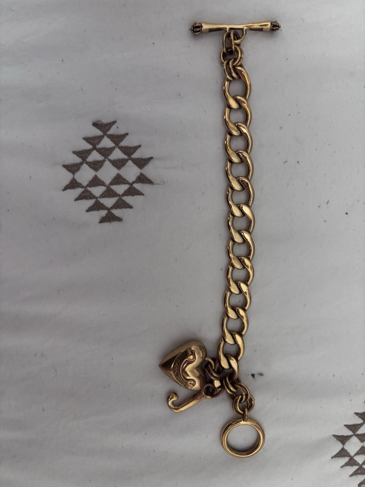 Juicy Couture Starter Charm Bracelet – Puffy Heart Gold toned – with box