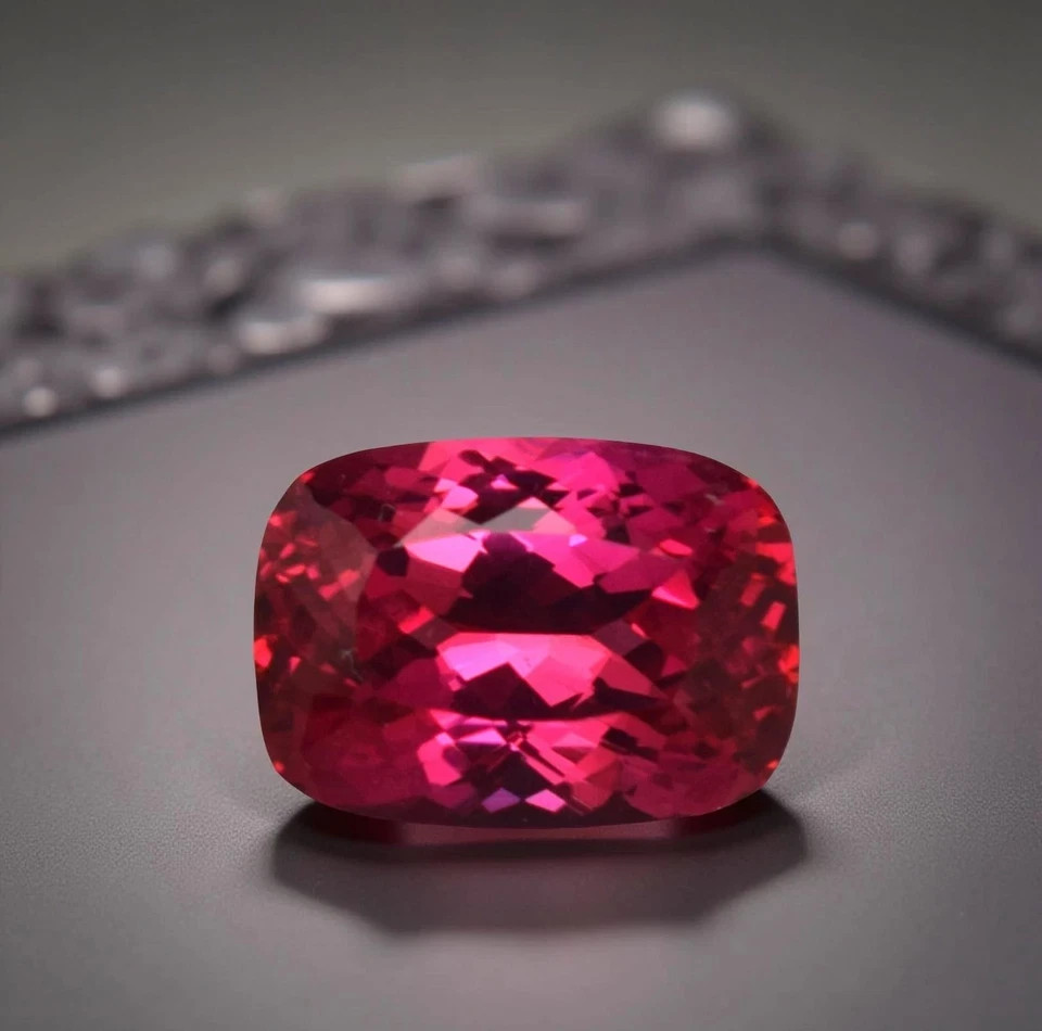 40 Ct Certified Flawless Natural Pink Sapphire Cushion Cut Loose Gemstone
