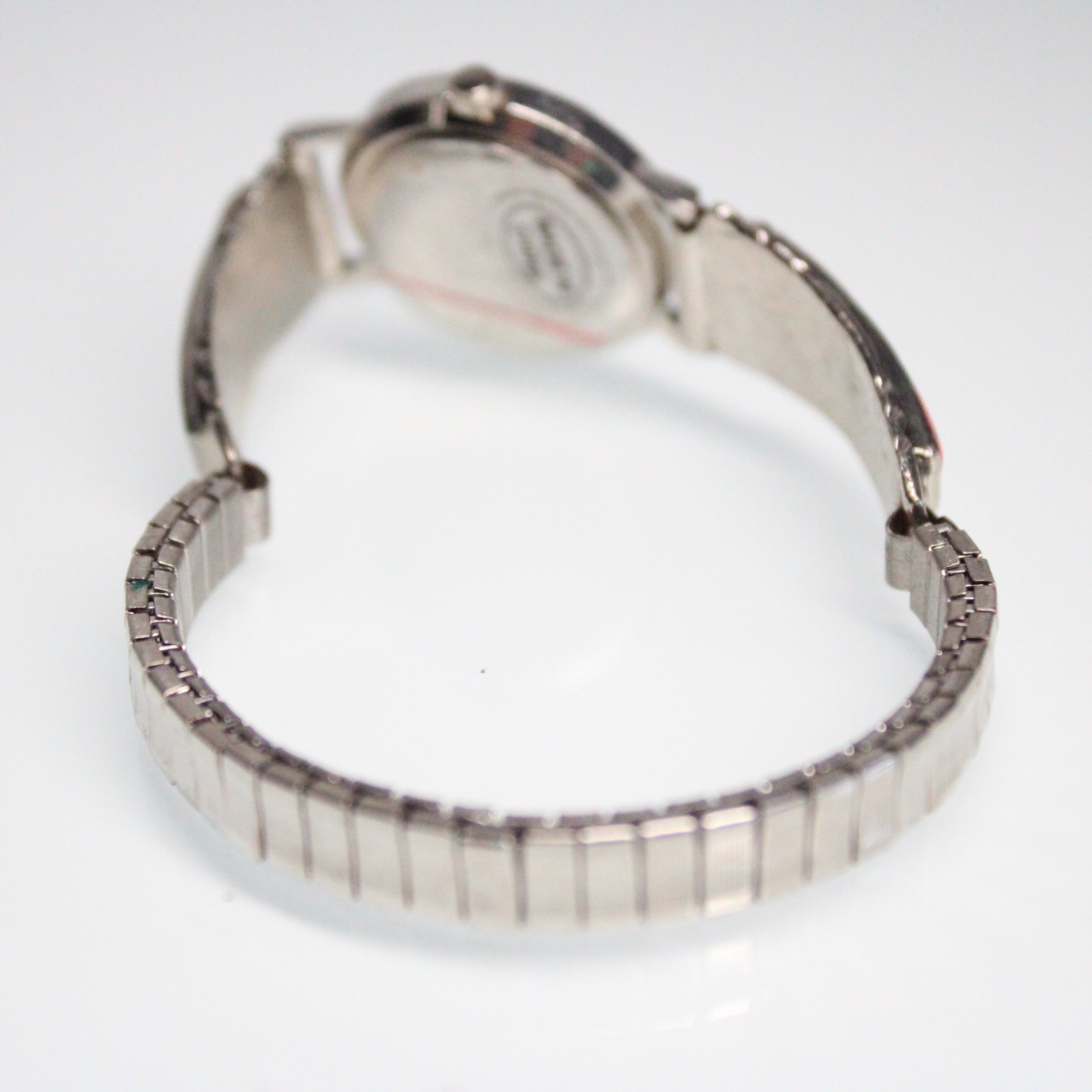 Varsales Women’s Quartz Watch Red Inlay Silver Tone Bracelet Japan Movement